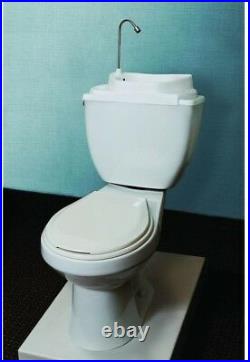 SinkPositive Toilet Tank Retrofit Sink Faucet Basin Adjustable Touch Free White