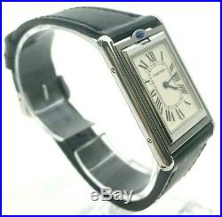 Stainless Steel Cartier Tank Basculante Reversible Watch