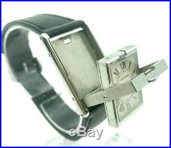 Stainless Steel Cartier Tank Basculante Reversible Watch