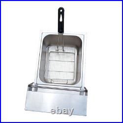 Stainless Steel Catering Frying Tool Gas LPG Single Tank Commercial Fryer 2800Pa