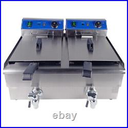 Stainless Steel Deep Fryer Electric 20L Fat Chip Fryer Commercial with Faucet