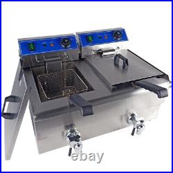 Stainless Steel Deep Fryer Electric 20L Fat Chip Fryer Commercial with Faucet