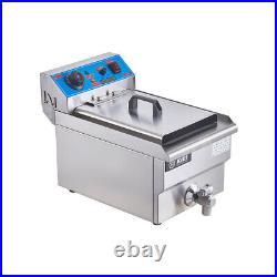 Stainless Steel Electric Deep Fryer Single/Dual Tank Commercial Fat Chip Compact
