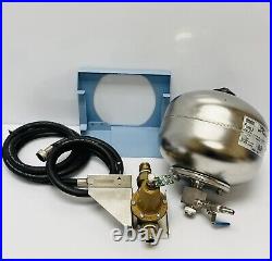 Stainless Steel Expansion Tank, WATTS LF25AUBZ3, 350 Psi Hoses, & Mount Brackets