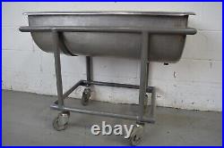 Stainless Steel Half Moon Tank Trough Breading Mixing 100LPainted Frame FREE P+P