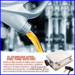 Stainless Steel Petrol Fuel Tank with Key 7L Portable Empty Petrol Fuel Tank