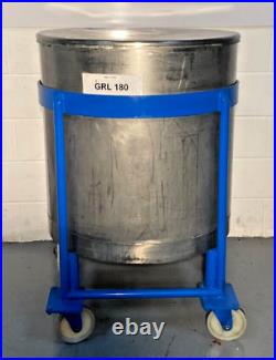 Stainless Steel Tank Vessel 309 Litres mobile with lid