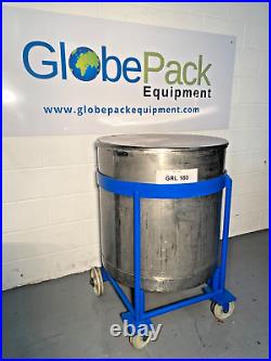 Stainless Steel Tank Vessel 309 Litres mobile with lid