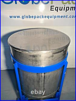 Stainless Steel Tank Vessel 309 Litres mobile with lid