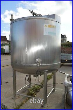 Stainless steel tank vessel 3000 litre + stirrer rod, good condition