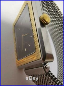 Super rare OMEGA De Ville Tank watch 1110136 18k sold gold bezel