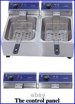 TaiMei Electric Fryer Deep Stainless Steel Chip Double Fat Tank