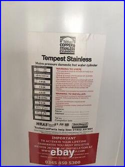 Tempest Stainless Steel Mains Pressure Domestic Hot Water Cylinder