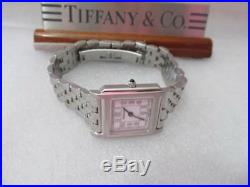 Tiffany & Co. Womens Vintage Tank Watch Stainless Steel Square Face