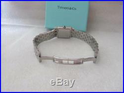 Tiffany & Co. Womens Vintage Tank Watch Stainless Steel Square Face