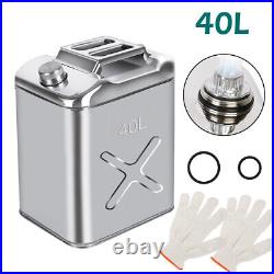 UK 40L 304 Stainless Steel Jerry Can Fuel Tank/Storage for Boat/Car/4WD/Motor