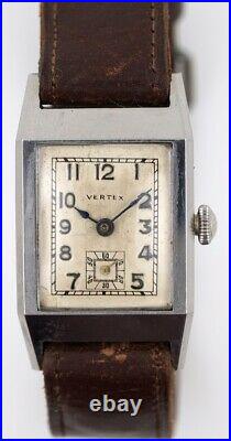Vertex 40's Gents All Steel Dennison Tank Cased Wristwatch (16001)