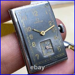 Vintage 1939 Omega Stainless Steel Tank Cal T17 Men's Watch Extremely Rare