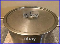 Vintage Catholic Church Holy Water Tank Stainless Steel