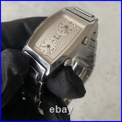 Vintage Dunhill Dual Time Quartz Ref. 146.10003 Swiss Stainless Steel Tank Watch