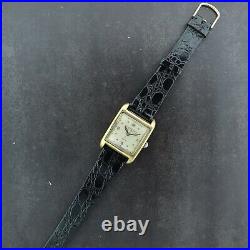 Vintage Girard Perregaux Tank 6107 21 Jewel Men's Manual Wristwatch Swiss Runs