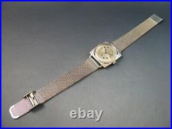 Vintage Longines Wittnauer 10k White Gold RGP Diamond Dial Mens Watch 17J 1960