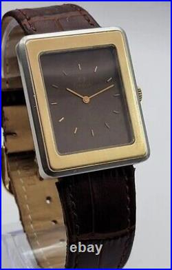 Vintage Omega Deville 18k Gold Bezel Tank style Watch