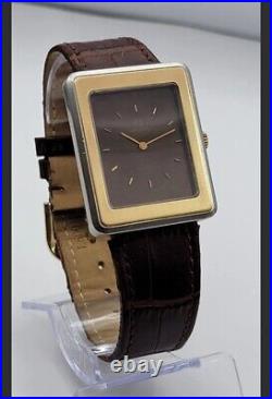 Vintage Omega Deville 18k Gold Bezel Tank style Watch
