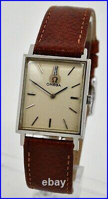 Vintage Omega Manual wind gents tank stainless steel watch cal 620