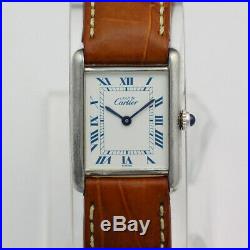 Vintage Stainless Steel 23mm Must de Cartier Tank 690006 Wristwatch