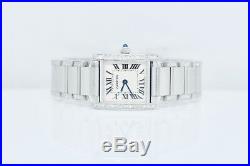 Women's Cartier Tank Francaise Custom Set Diamond Swiss Quartz Watch With Box